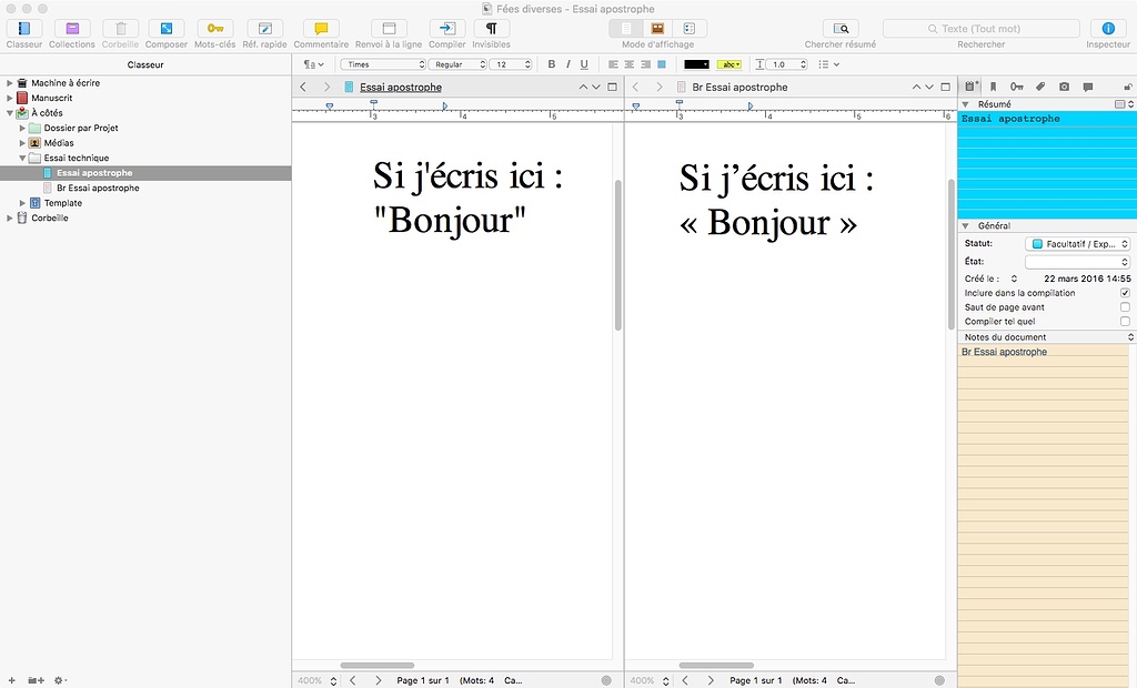 Unwanted different language formats in the same Project - Scrivener for ...