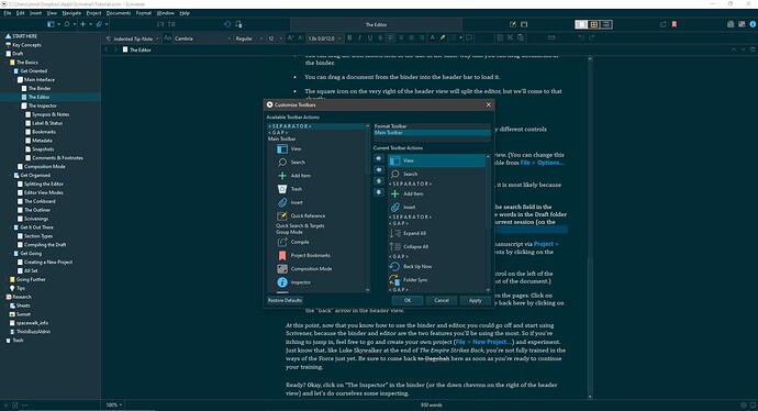 Toolbar bug