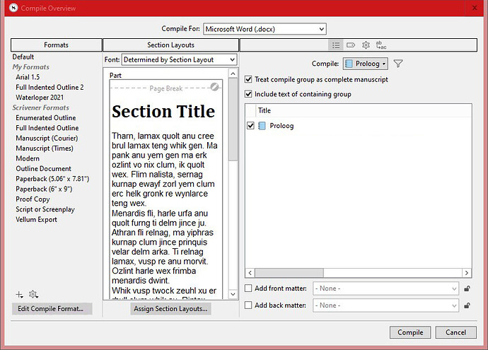 EditCompileFormat Button