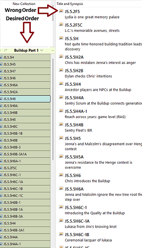 Collection vs. Outline