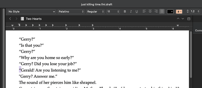quotation marks. orig