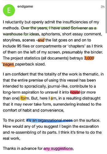 Need Organization Guidance Order out of Chaos - Scrivener  Newcomer Central - Literature & Latte Forums