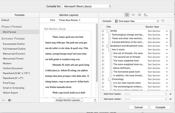 Scriv Compile scrnshot