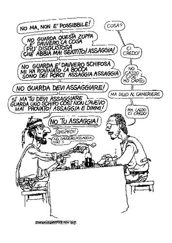 andrea pazienza assaggia la zuppa