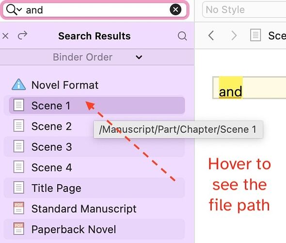 hover to see file path 1