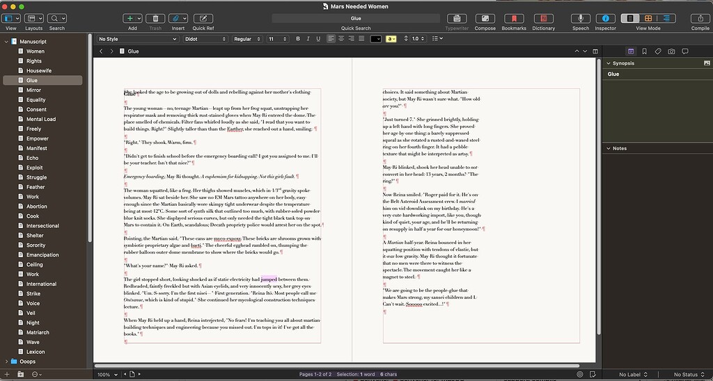 Chapter Splinter In File In export, chapters truncated to one page or misrendered in all compile ...