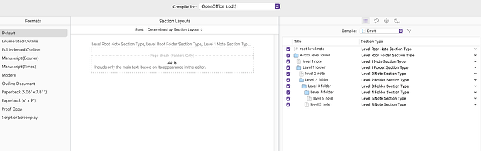 Corrected Compile step Section Type assignments