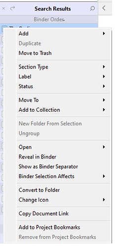 Search folder query