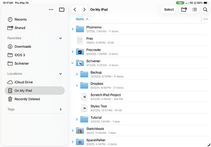 Open folder Dropbox