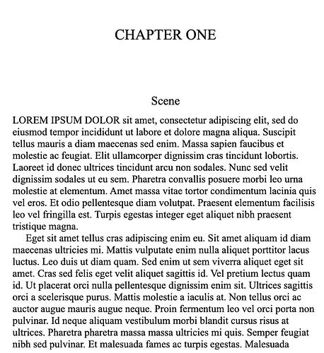 epub first para not indented