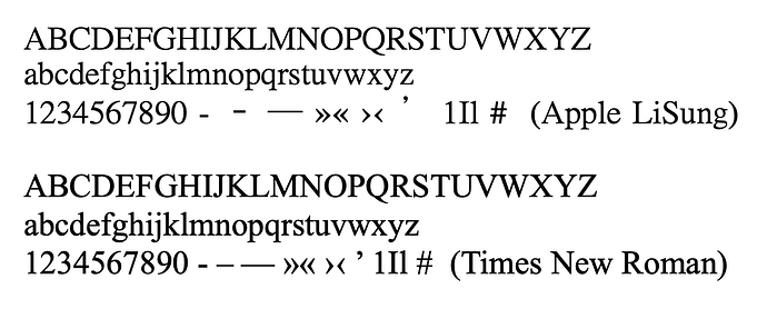 fonts
