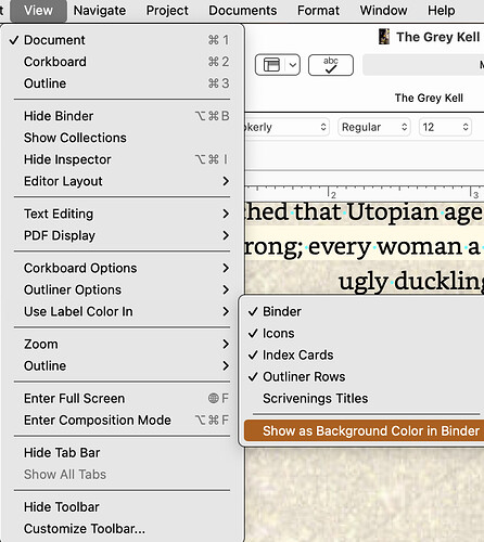 use label color