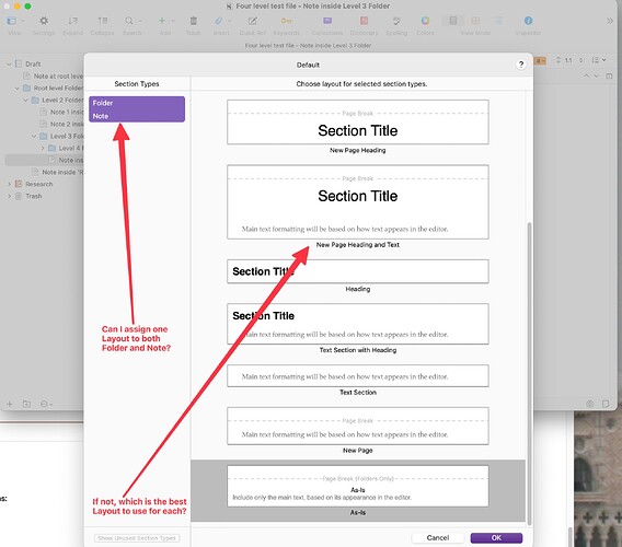 Assigning Layouts