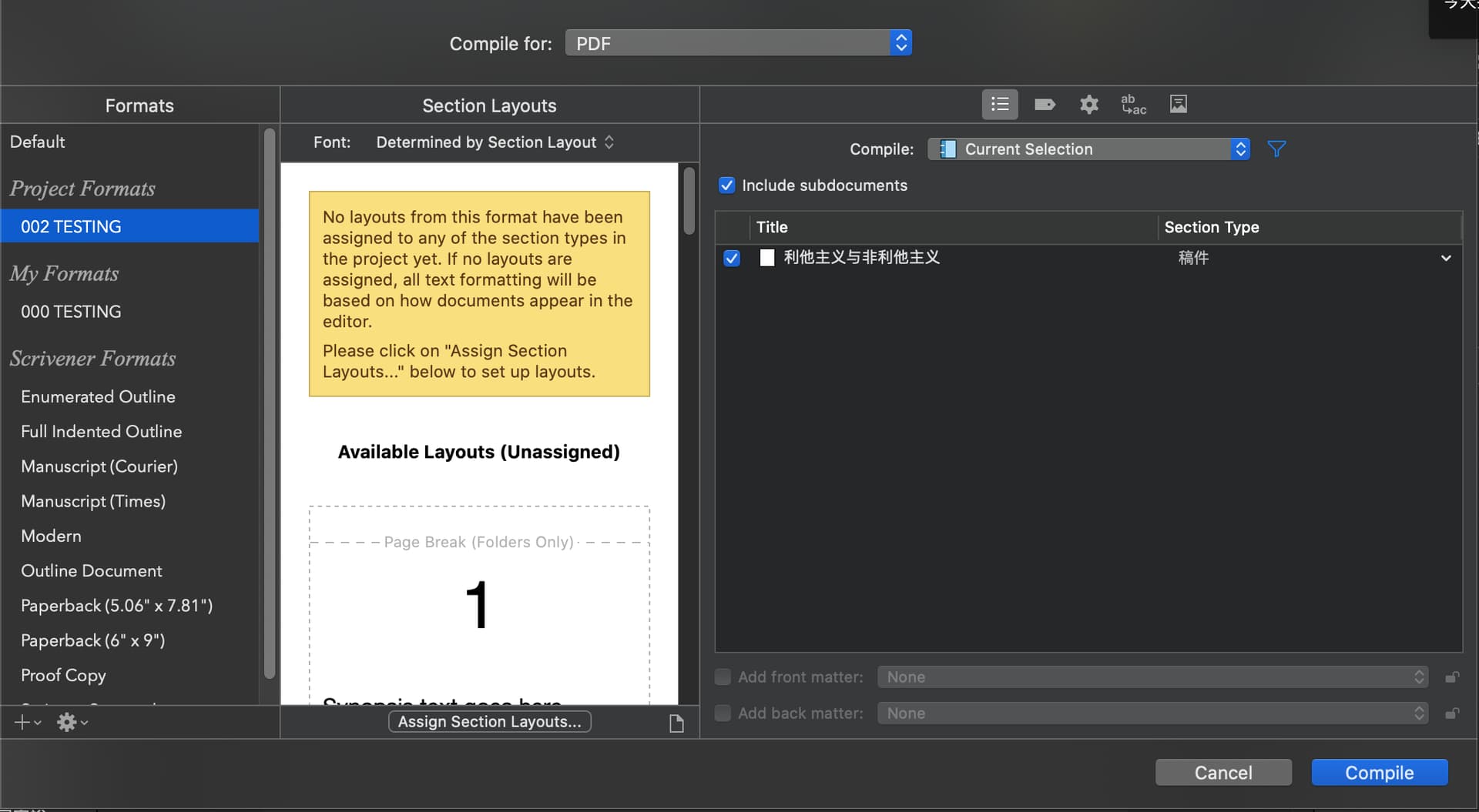 How does word count include synopsis? Scrivener Literature & Latte