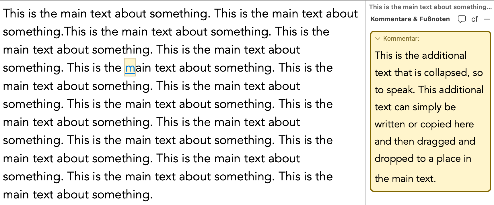 Collapse/Expand Text inside a document Scrivener for Windows