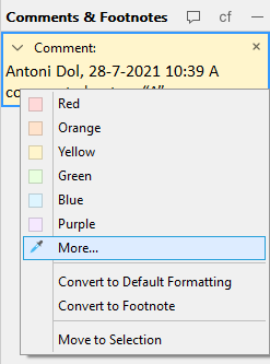 CommentColors