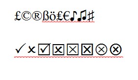 Scrivener Character Map Symbols screenshot