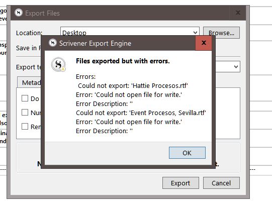SS export error